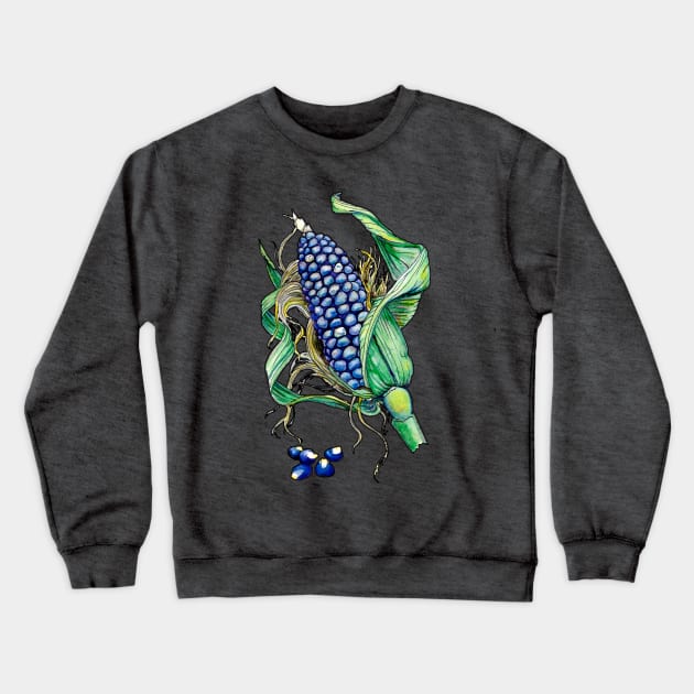 Blue Corn Crewneck Sweatshirt by ThisIsNotAnImageOfLoss